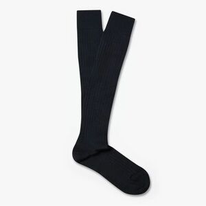 Myrqvist Merino Wools Knee High Socks Dark Grey Size 8-10 Ribbed
